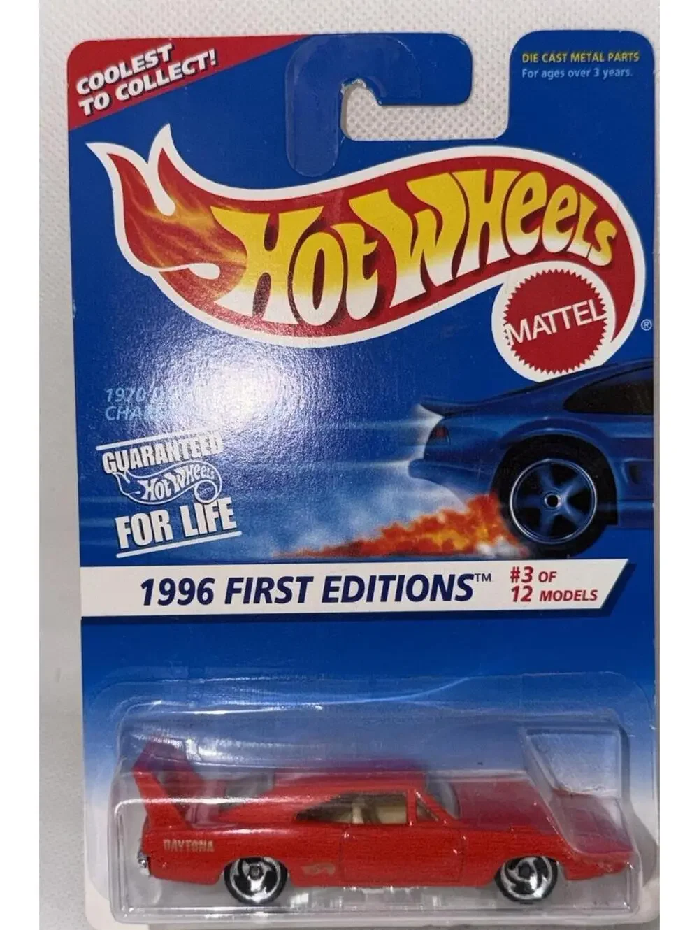 Hot Wheels 1970 Dodge Charger Daytona.  '96 First Editions  #3 of 12